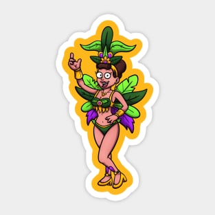 Female Brazilian Carnival Dancer Sticker